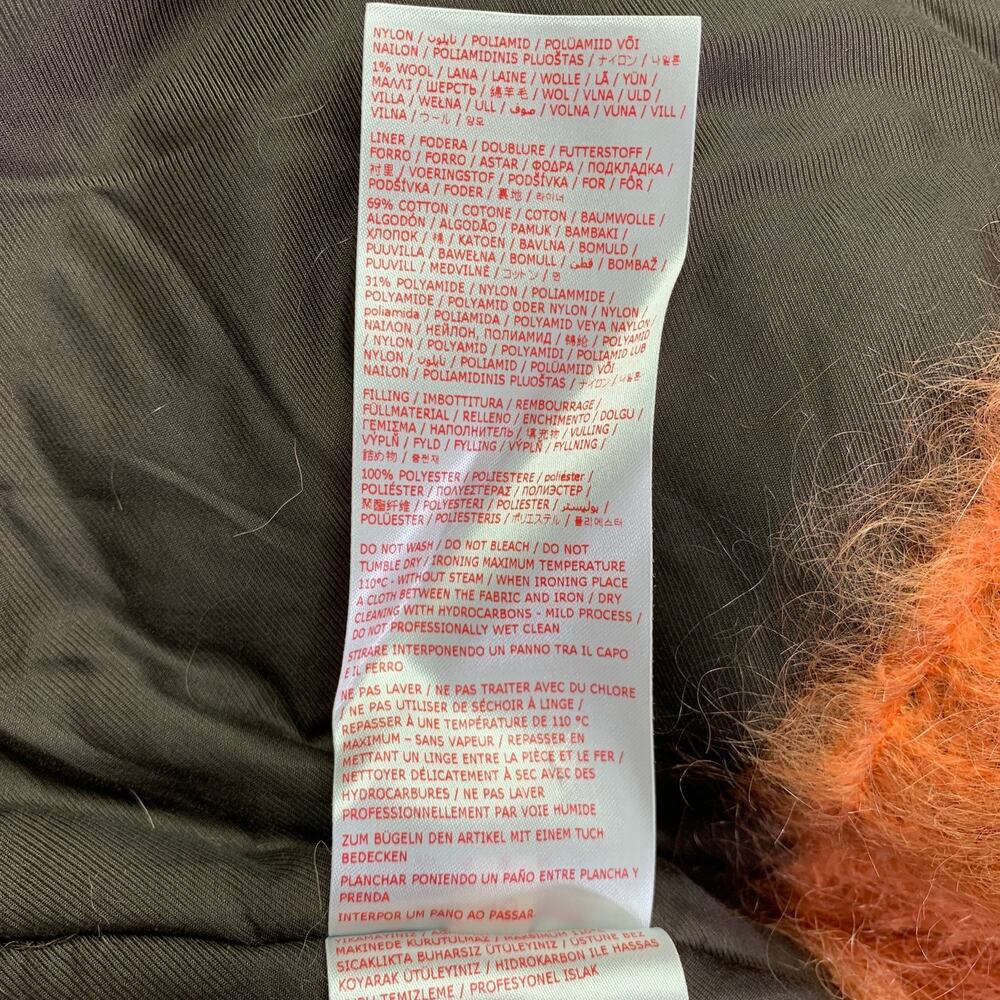 Marni Size S/M Orange Black Fuzzy Wuzzy Mohair Ca… - image 7